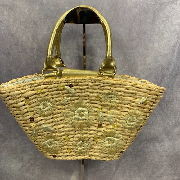 Beaded Straw Purse EUC - Picture 2 of 9